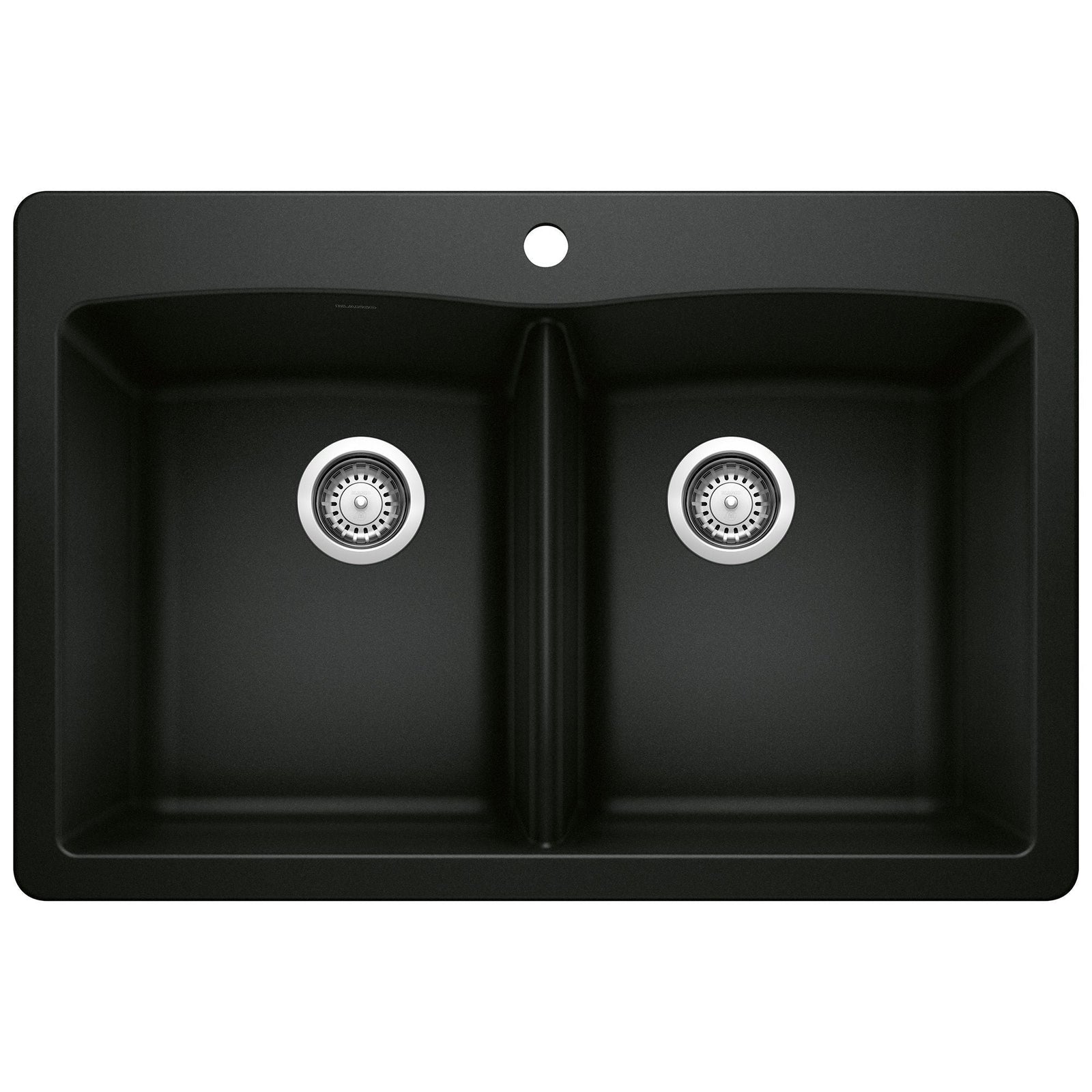 50/50 Double Bowl Dual Mount Kitchen Sink, Black, 33-in H9V3 - product image 1