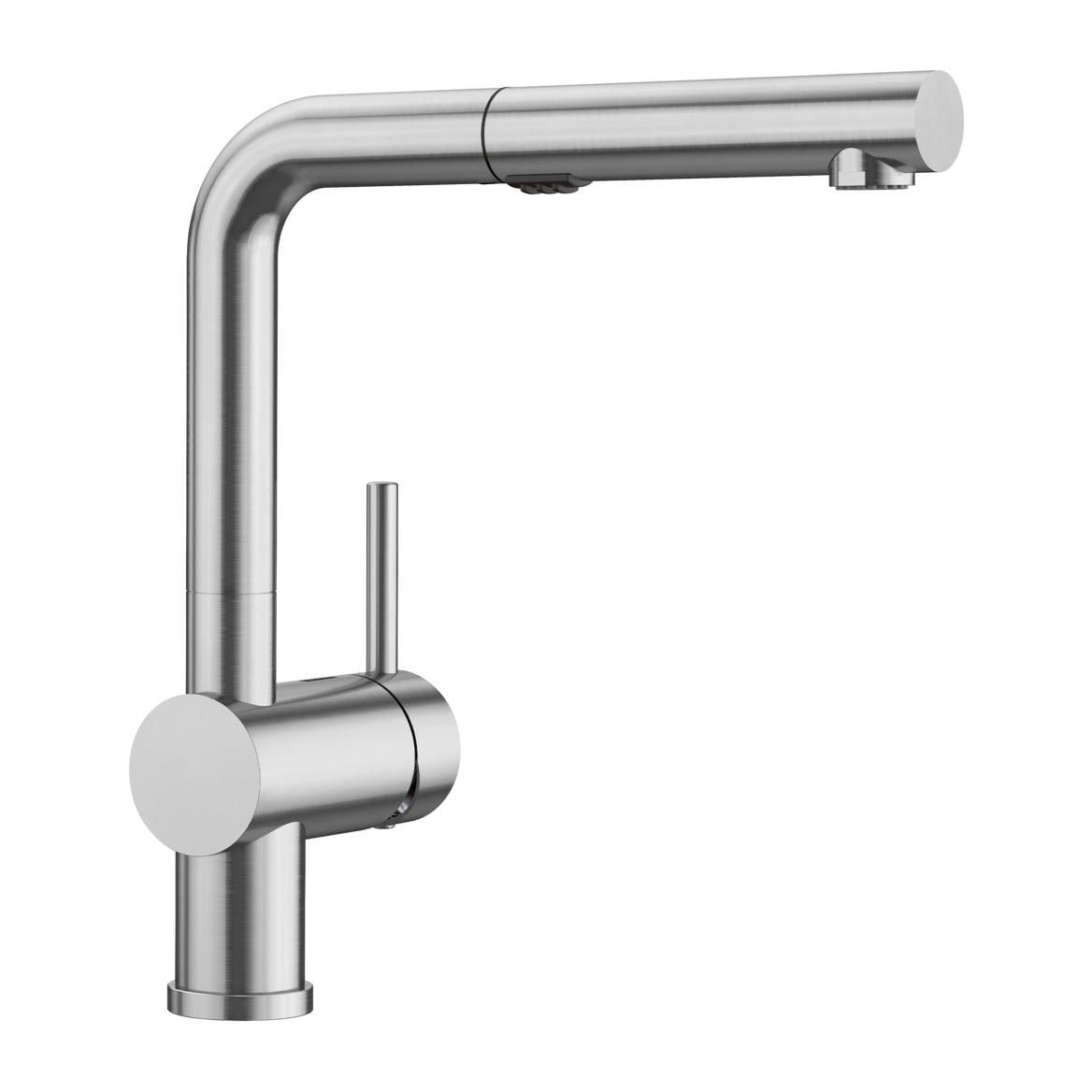 Linus Low Arc Pull-Out Dual-Spray Kitchen Faucet, PVD Steel L5X7 - product image 1