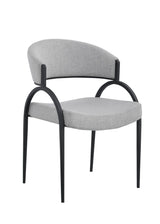 Alara Cream/Black Fabric Upholstered Dining Chair, 2-pc H9W6 - product image 1