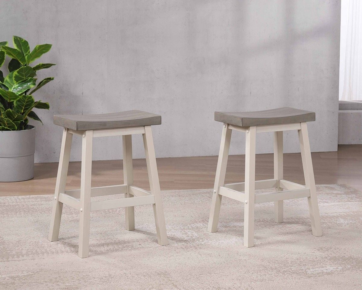 Asher Grey/White Backless Counter/Bar Stool, 2-pc Z6B1 - product image 6