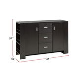 Ashton Freestanding Dining Buffet/Server with Storage, Dark Cherry A8H9 - product image 2