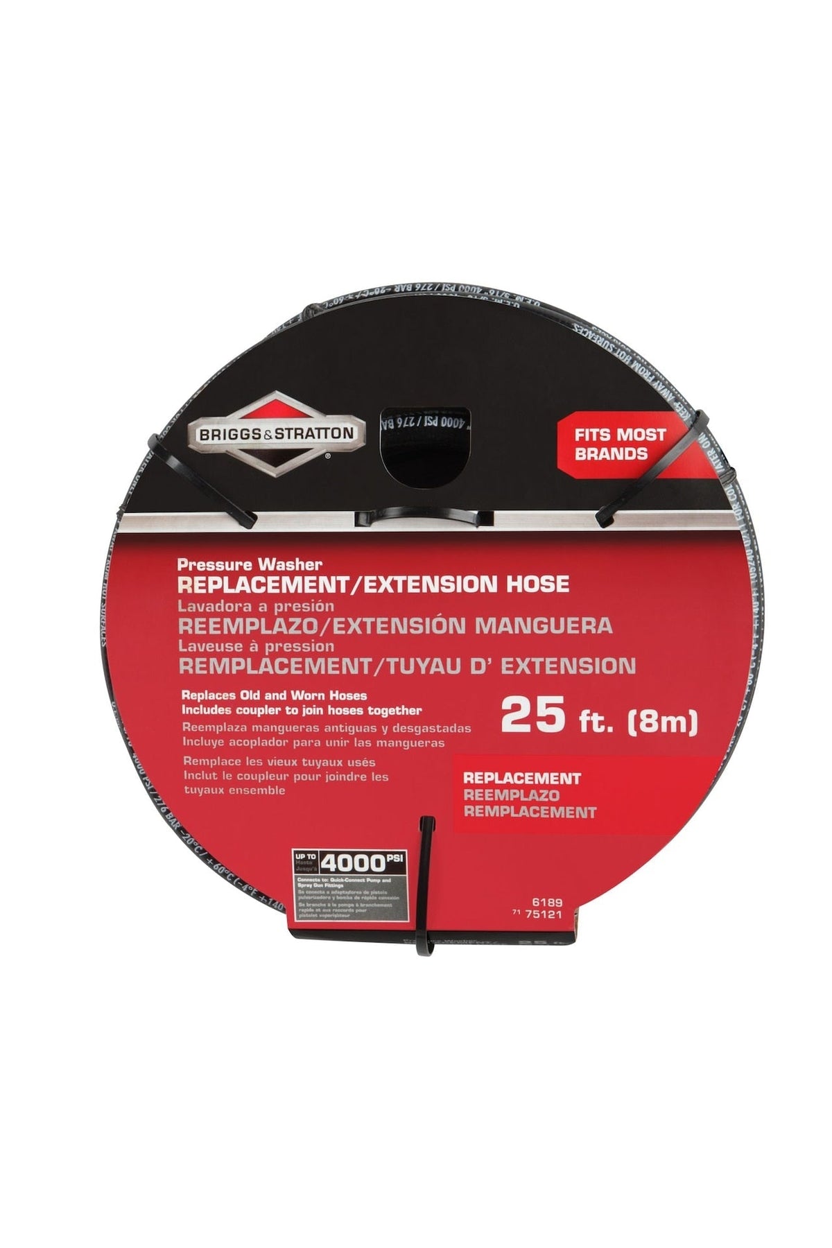 & Stratton Replacement/Extension Hose, Compatible with 4000 PSI Gas Pressure Washer, 25-ft I3M7 - product image 1