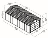 by Palram Yukon 2-Door Car Garage/Utility Storage Shed Kit, Dark Grey, 11x21-ft F9L5 - product image 5