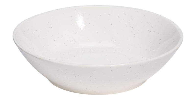 Bettina Glossy Stoneware Dinner Bowl, 1-pc, White Speckle R8R6