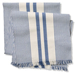 Blue Ribbed Rectangular Cotton Table Runner, 84-in x 15-in D0Y9 - product image 1