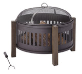 Campobello Round Wood Burning Outdoor Fire Bowl/Fire Pit, 31 x 24-in I2I0 - product image 2