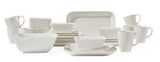 Cornerbrook Square Stoneware Dinnerware Set with Serveware, Serves 8, 34-pc, Warm White Z0S7 - product image 1