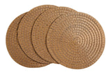 Crochet Natural Placemats, Round, Hand-woven, 4-pk C0M4 - product image 1