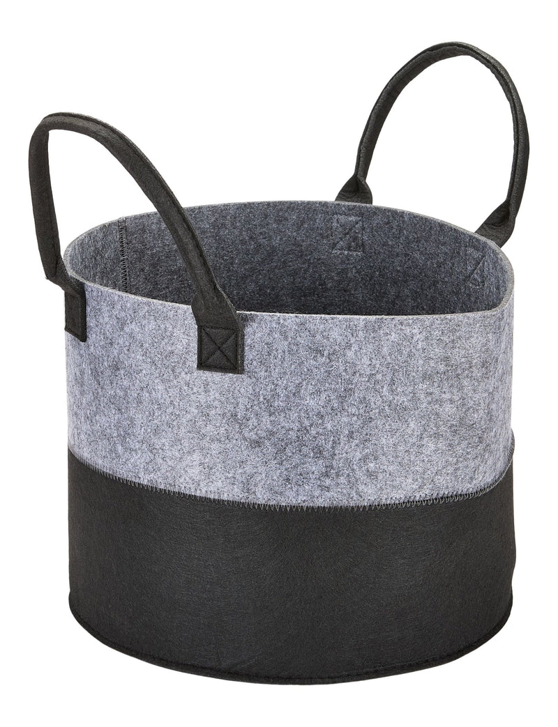 Jude Felt Organization/Storage Basket, Grey/Black X4W5