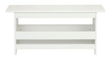 Kya Wooden Entryway Bench with Storage Rack, White M4I4 - product image 1