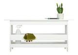 Kya Wooden Entryway Bench with Storage Rack, White M4I4 - product image 2
