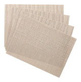 Lurex Rectangle Textilene Woven Placemat, Prosecco, 13-in x 18-in, 4-pk P8B4 - product image 1