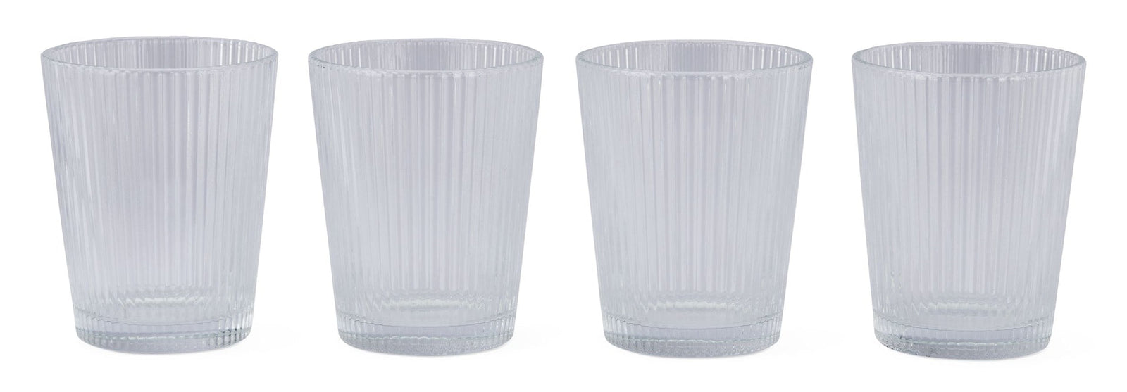 Ribbed DOF Dinner Glass Set, Lead-free, 4-pc A8H3 - product image 3