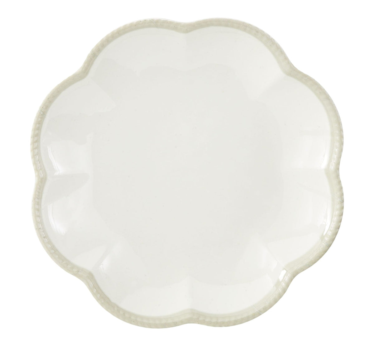 Scalloped Side Plate, BPA-free, Plastic, Ivory Colour Z7V1 - product image 1