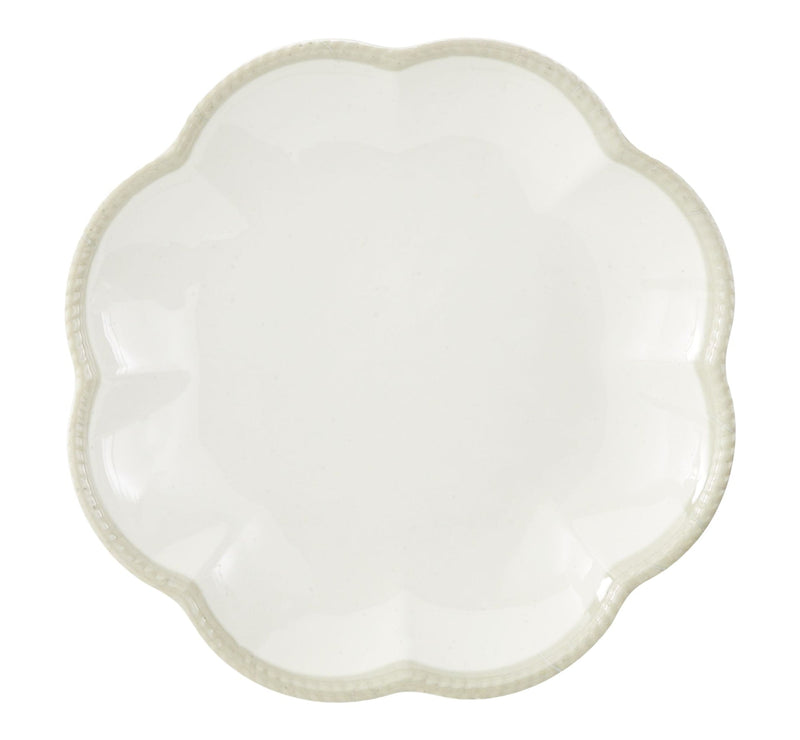 Scalloped Side Plate, BPA-free, Plastic, Ivory Colour Z7V1