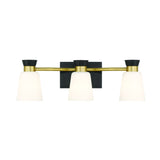 Springwater 3-Light Vanity with Opal Glass, Black P3K0 - product image 3