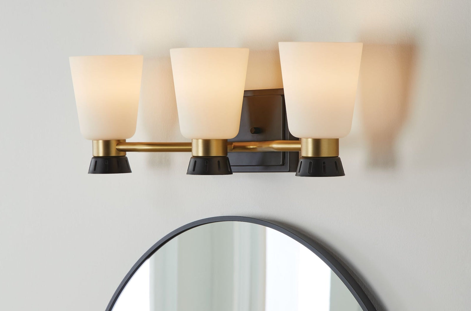 Springwater 3-Light Vanity with Opal Glass, Black V6L7 - product image 5