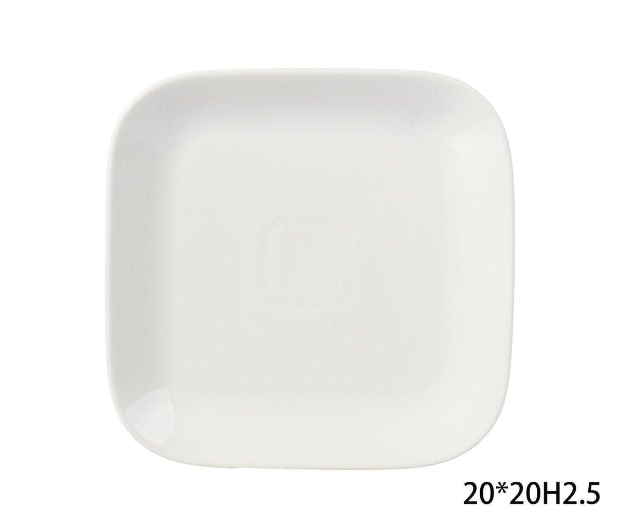 Square Stoneware Side Plate, 8-in, White H2L0 - product image 1
