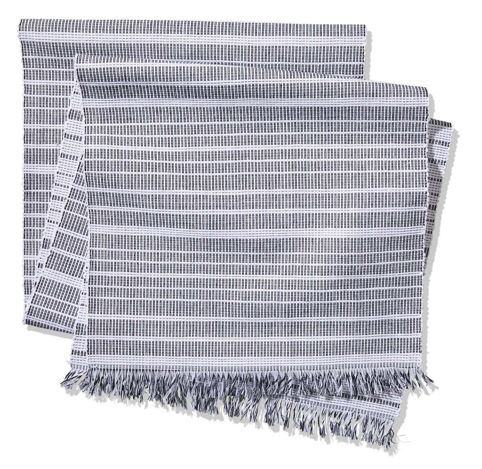 Two-Tone Ribbed Rectangular Cotton Table Runner, 84-in x 15-in P0T1 - product image 1