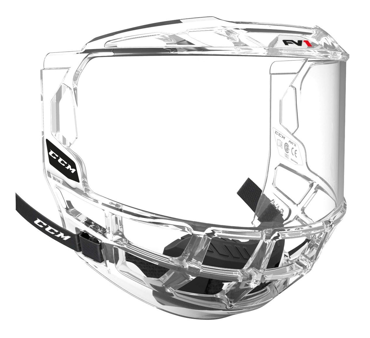 FV1 Full Hockey Helmet Mask/Shield/Bubble, Junior, Clear L1K2 - product image 1