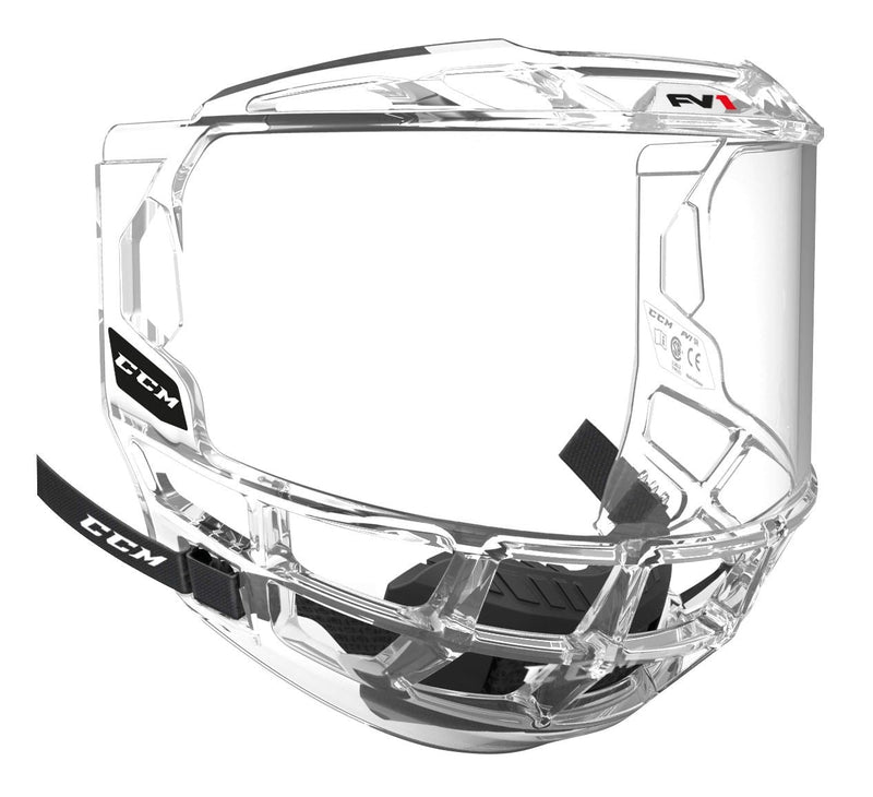 FV1 Full Hockey Helmet Mask/Shield/Bubble, Junior, Clear L1K2