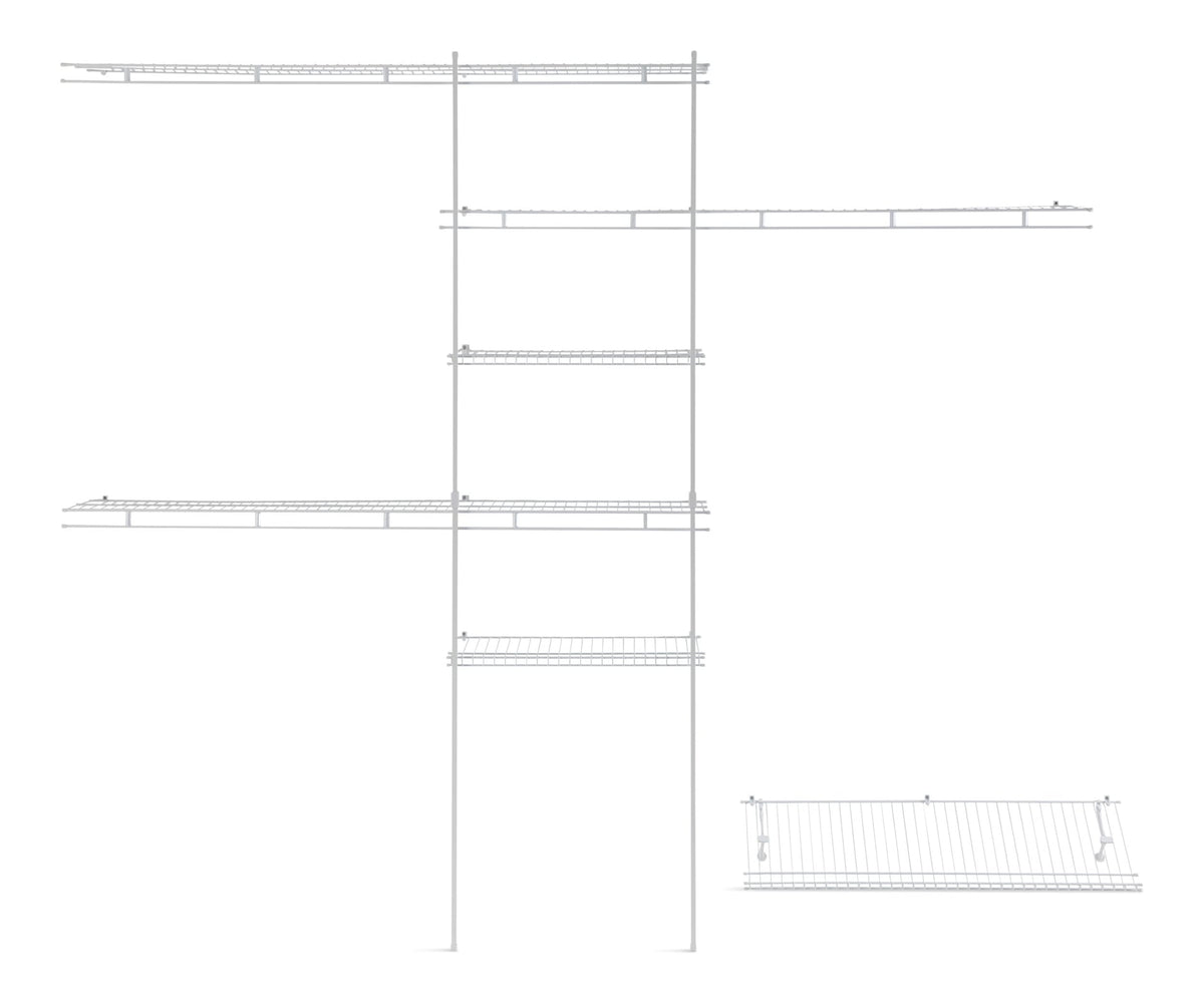 Deluxe Shelf & Rod Closet Organizer System Kit, 5-ft x 8-ft Q6E9 - product image 1