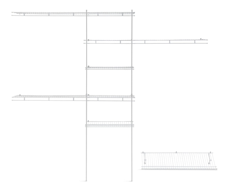 Deluxe Shelf & Rod Closet Organizer System Kit, 5-ft x 8-ft Q6E9