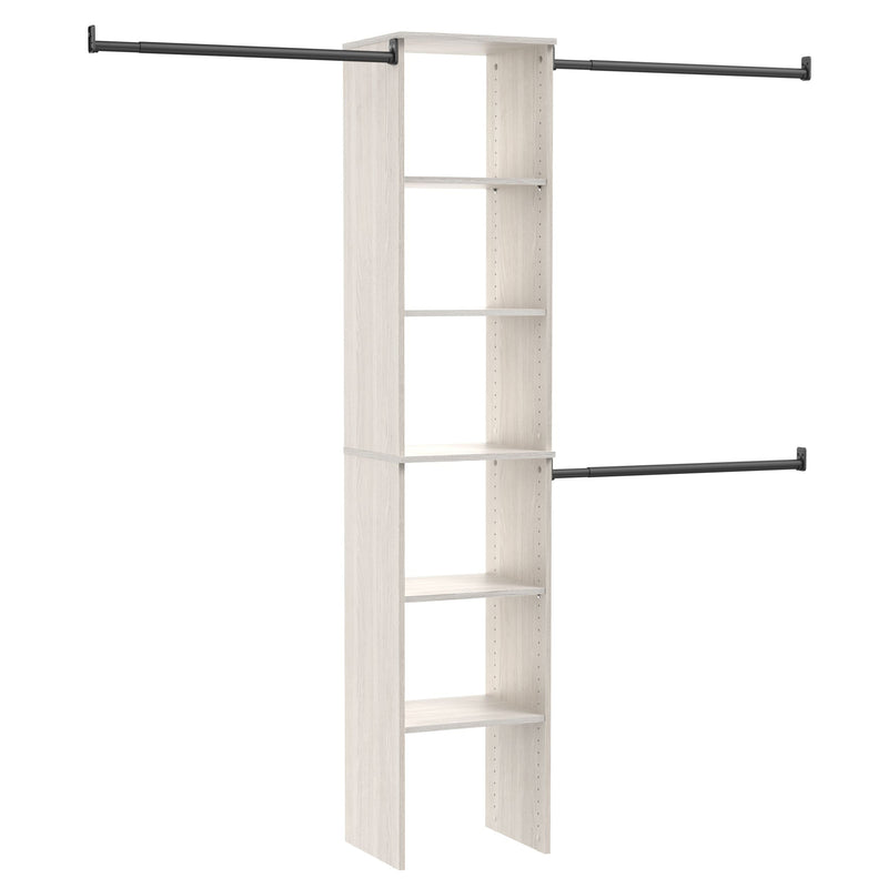 Suite Symphony Laminate Wood Tower Starter Kit with Rods, White Timber, 16-in O9P5