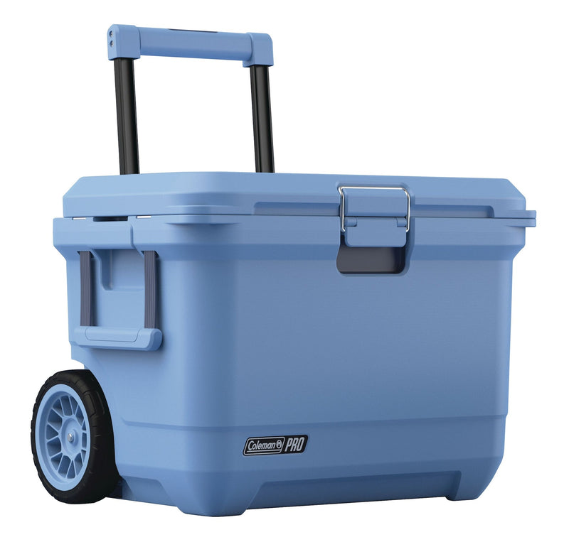 Pro Wheeled Hard Cooler, Blue, 55 QT S3M6