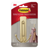 Large Satin Brass Hook, 17036BR-EF | 1 Hook, 1 Strip per Pack M5Y9 - product image 1