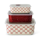 Kitchen Red Stackable Rectangular Baking Dishes, 6-pc M6D8 - product image 1