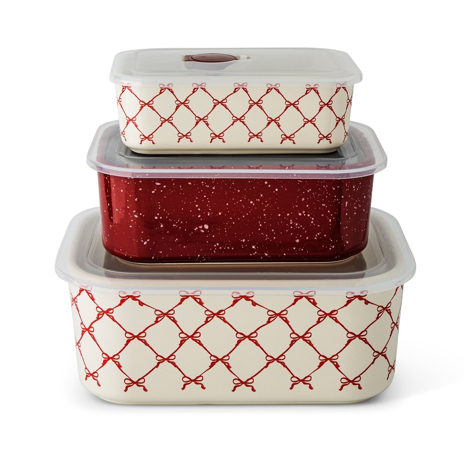Kitchen Red Stackable Rectangular Baking Dishes, 6-pc M6D8 - product image 1