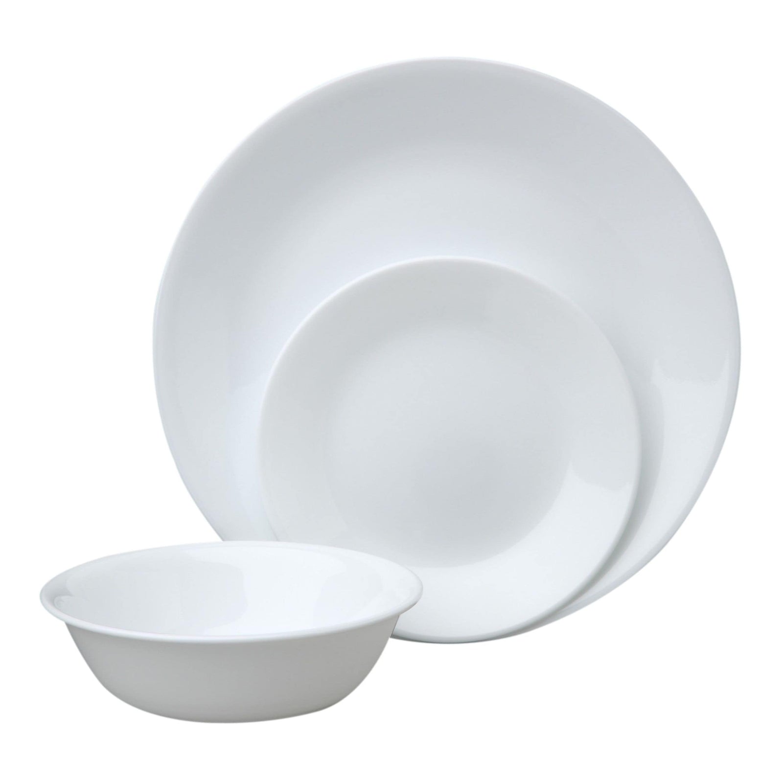 Winter Frost Glass Dinnerware Set, Serves 6, 18-pc, White H6O9 - product image 1