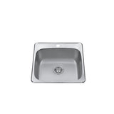20x20x8-in Brushed Satin Stainless Steel Drop-in Sink P9G6 - product image 1
