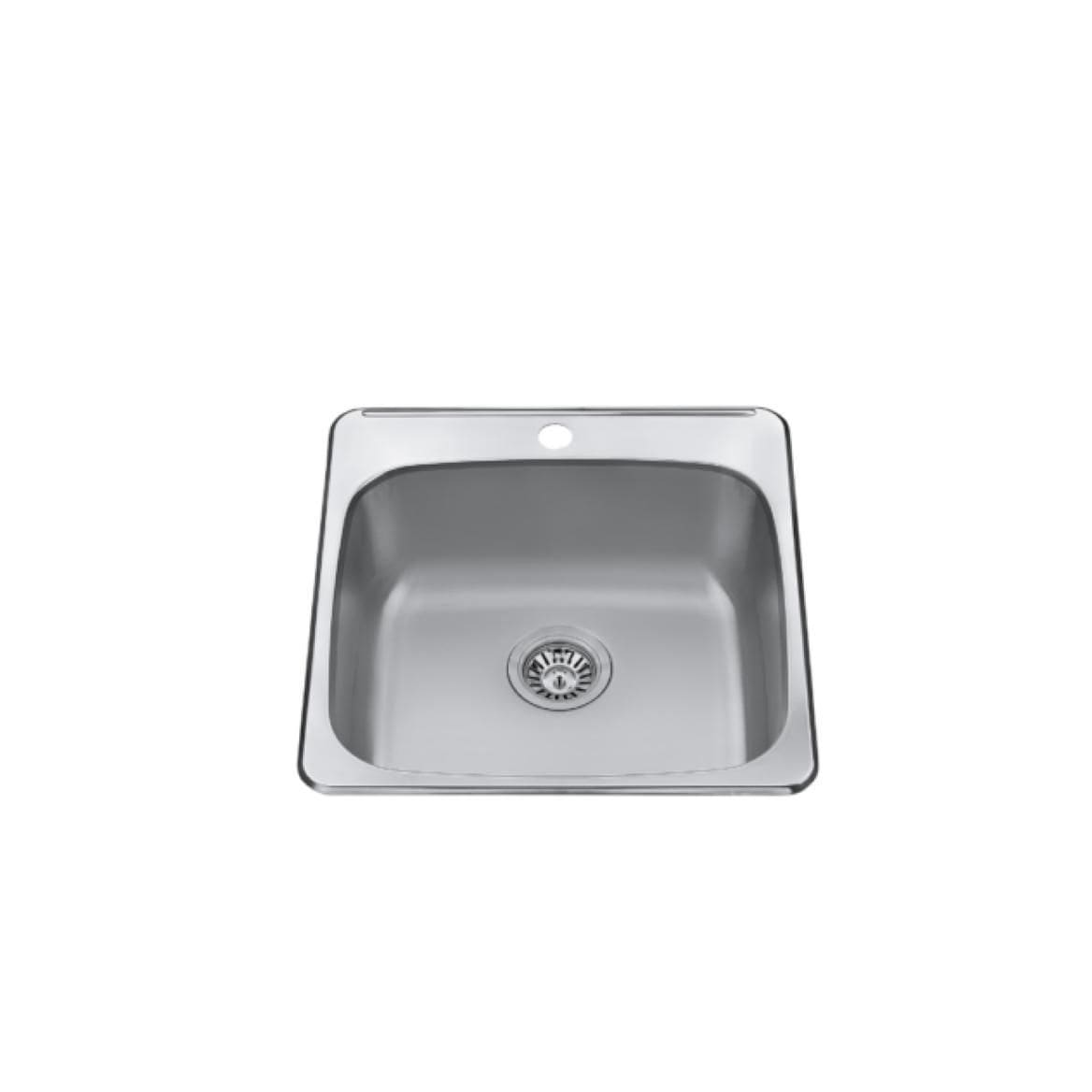 20x20x8-in Brushed Satin Stainless Steel Drop-in Sink P9G6 - product image 1