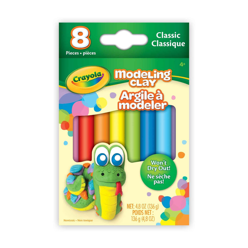 Modeling Clay, Multi-Coloured, 8-pk, Ages 4+, for Arts & Crafts/Birthday Favour N7D6