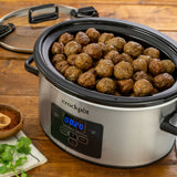 Digital Programmable Slow Cooker with Locking Lid, Feeds 4 People & More, Stainless Steel, 4-qt V8A2 - product image 4
