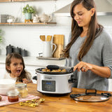 Digital Programmable Slow Cooker with Locking Lid, Feeds 4 People & More, Stainless Steel, 4-qt V4M5 - product image 5