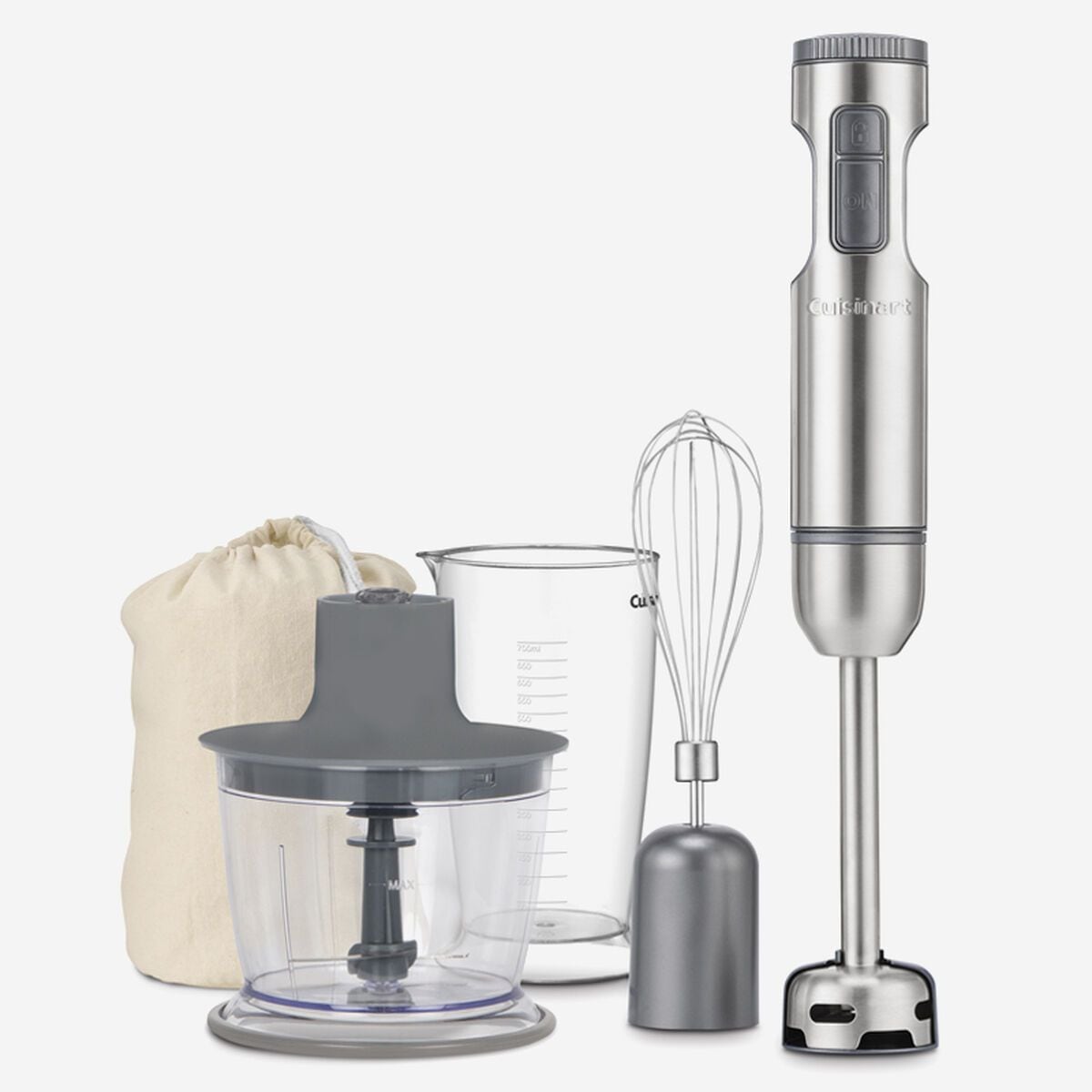SmartStick 2-Speed Corded Hand Blender with Chopper & Whisk Attachments, Stainless Steel O5J2 - product image 1