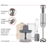 SmartStick 2-Speed Corded Hand Blender with Chopper & Whisk Attachments, Stainless Steel O5J2 - product image 5