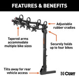 12126 Premium Hitch-Mounted Bike Rack (4-Bike, 2-in Shank) I1U1 - product image 4