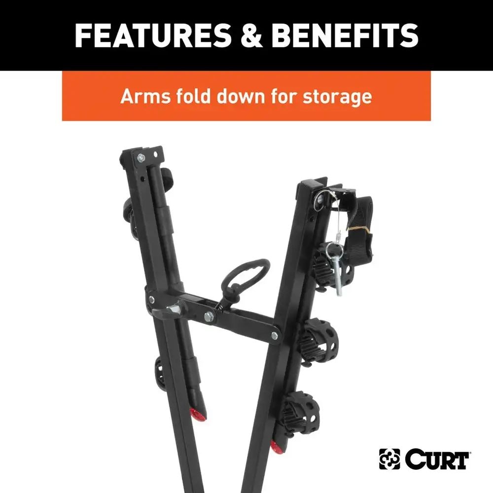 18013 Clamp-On 3-Bike Hitch Mount Bike Rack, Fits Over 2-in Receiver, Black F3A4 - product image 3