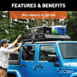 18119 Quick-Release Roof Rack Crossbars, Black Steel, Select Wrangler JK M5K2 - product image 2