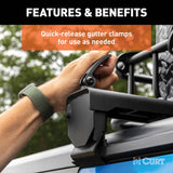 18119 Quick-Release Roof Rack Crossbars, Black Steel, Select Wrangler JK M5K2 - product image 3