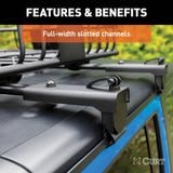 18119 Quick-Release Roof Rack Crossbars, Black Steel, Select Wrangler JK M5K2 - product image 7