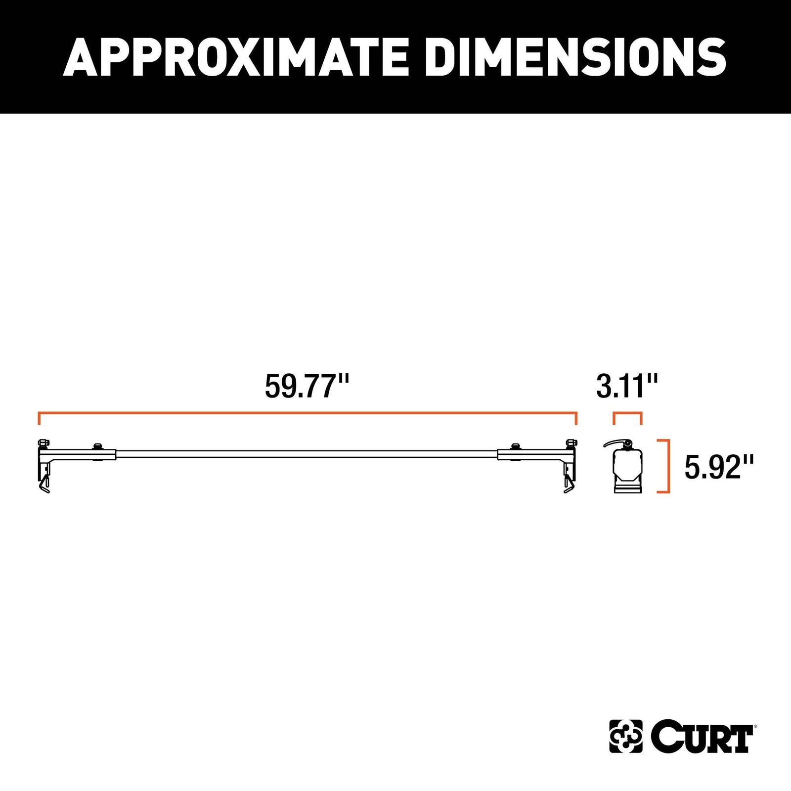 18122 Quick-Release Roof Rack Crossbars, Black Steel, Select Wrangler JK P5E6 - product image 7