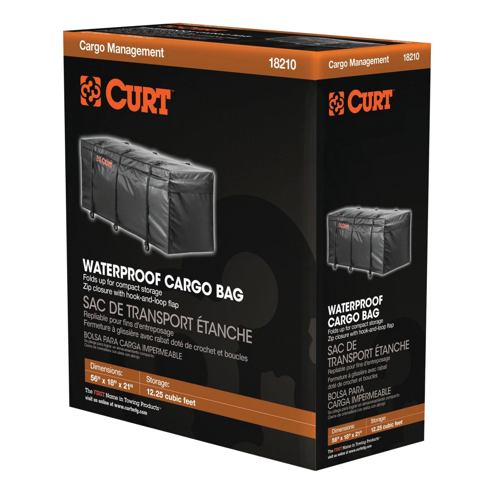 18210 Weather-Resistant Vinyl Roof Top Cargo Bag, Black, 56 x 18 x 21-in U8M0 - product image 2