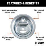 83710 1-1/8-in x 1-5/8-in Recessed Tie-Down Ring (1000-lb, Clear Zinc) H5I1 - product image 2