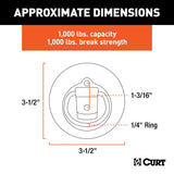 83710 1-1/8-in x 1-5/8-in Recessed Tie-Down Ring (1000-lb, Clear Zinc) H5I1 - product image 3