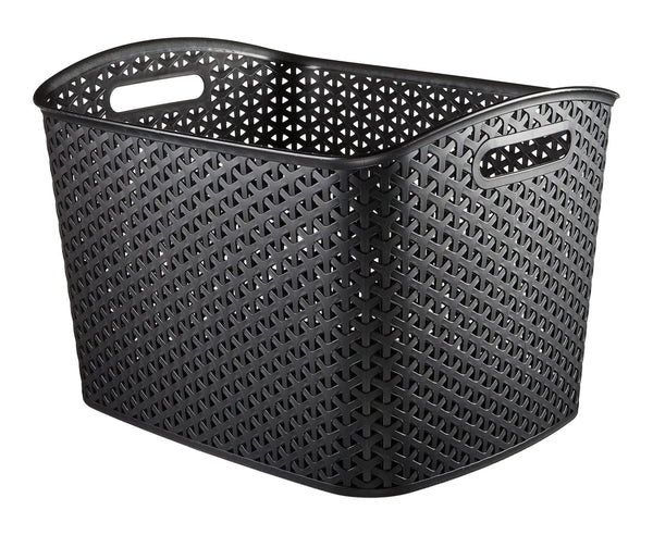 My Style Extra Large Woven Storage Basket, Black O3X3